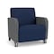 Lesro Siena Wide Guest Chair w/ Front Casters, Black Legs, MD Ink Back, MD Ink Seat, RS Echo Panels SN1201 - alternate 1